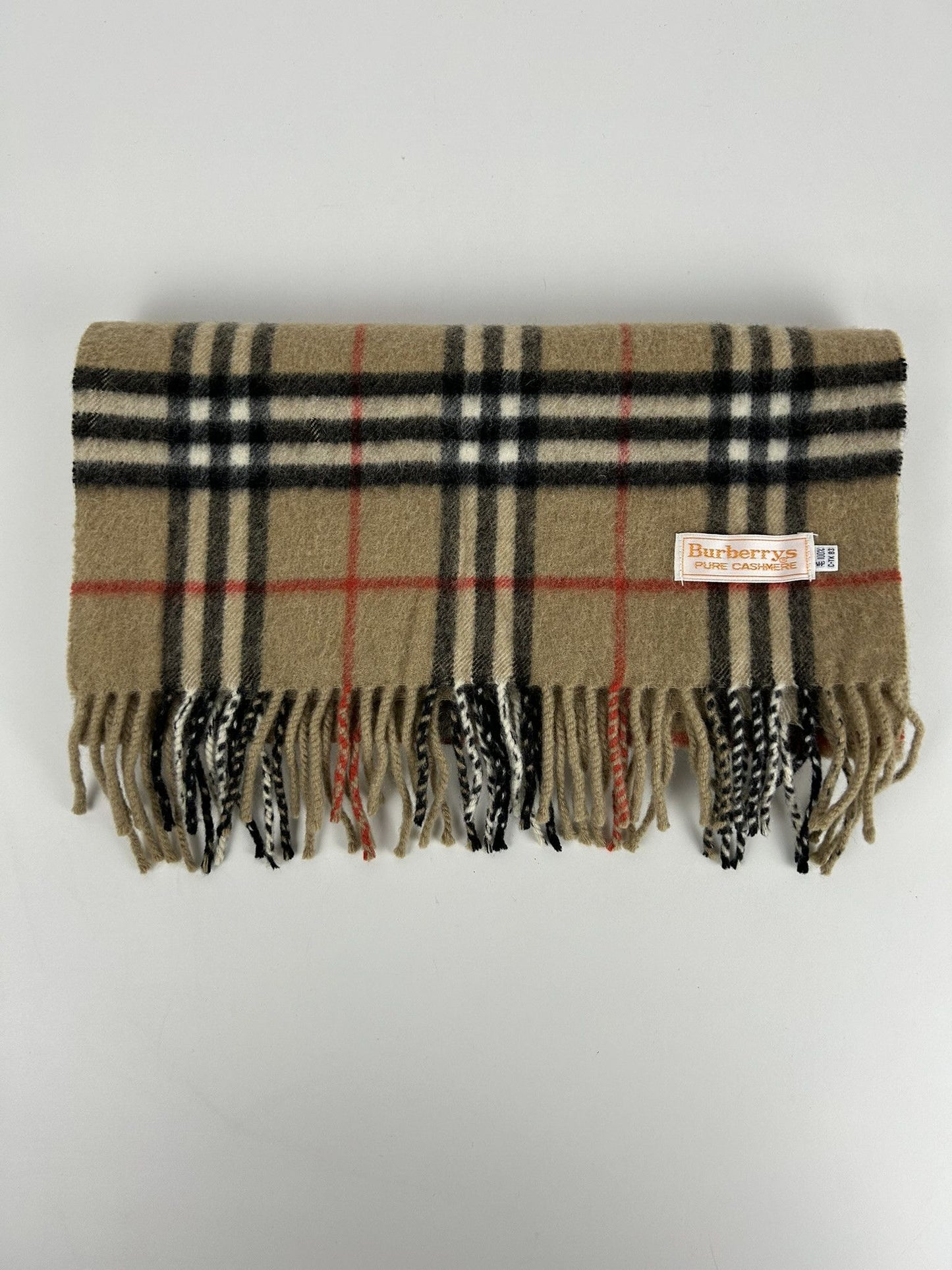 Vintage Burberry nova check cashmere scarf