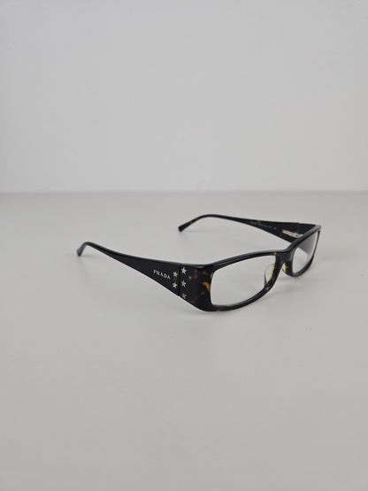 Vintage y2k prada star studded office siren glasses