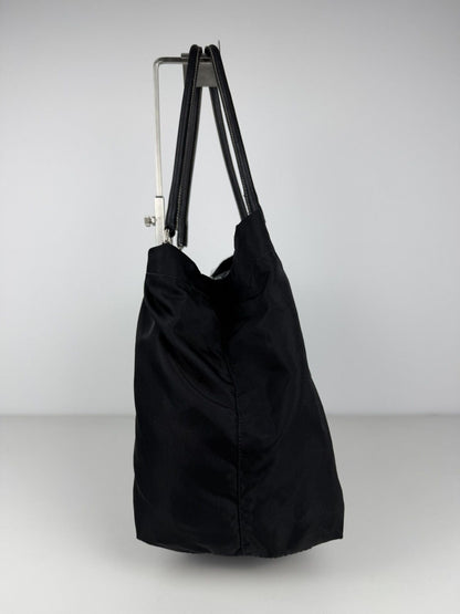 Prada tessuto nylon triangle logo tote bag