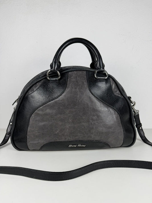 Miu Miu leather bowling bag