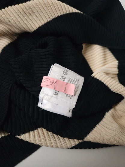 SS2001 Chanel viscose ribbed see through knit