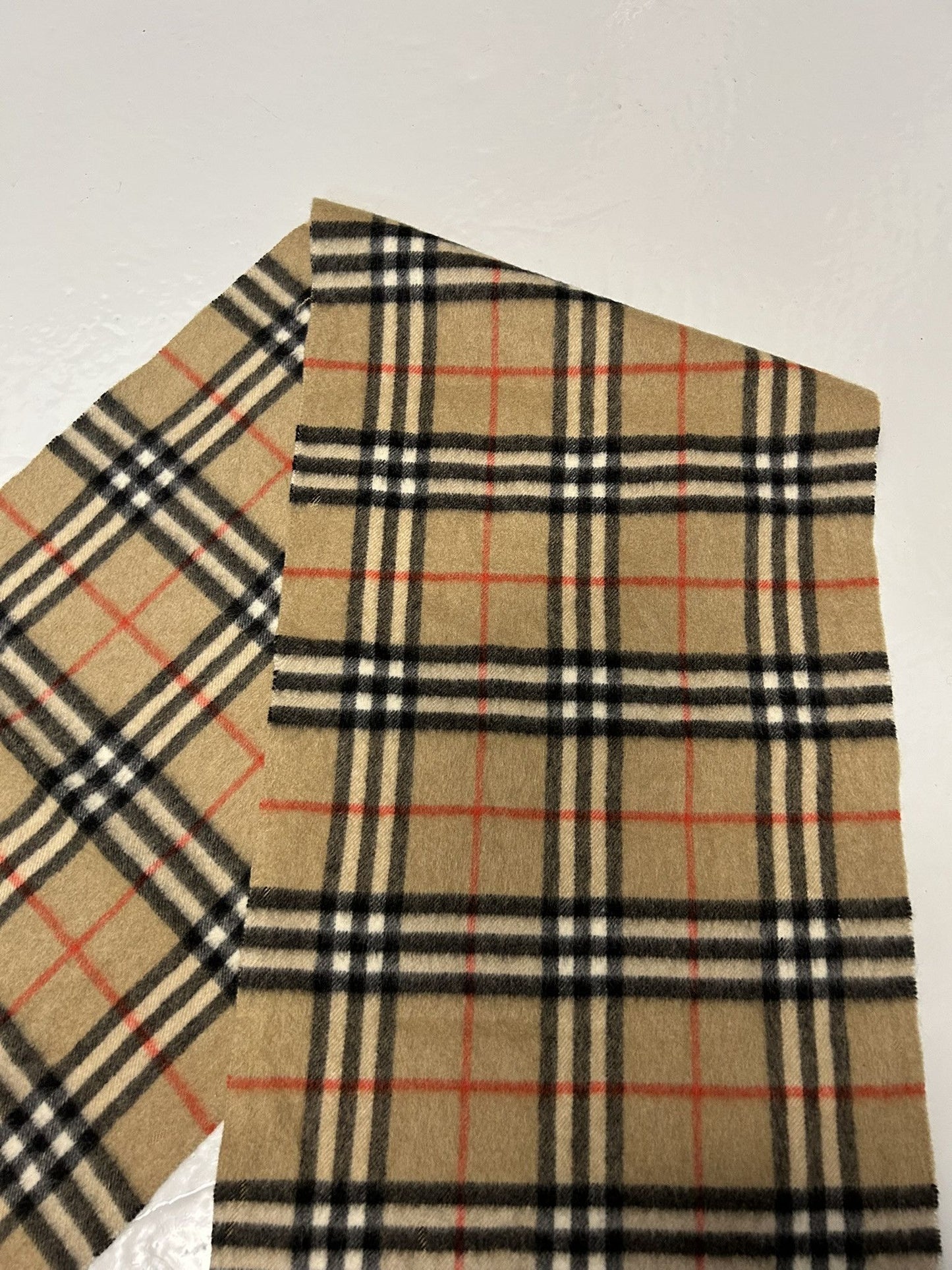 Vintage Burberry nova check cashmere scarf