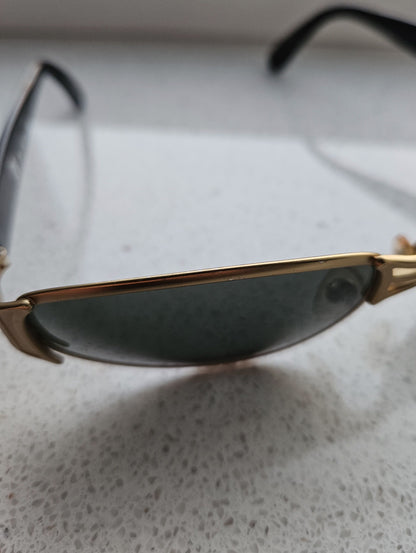 Vtg Jean Paul Gaultier 58-6204 big logo oval sunglasses