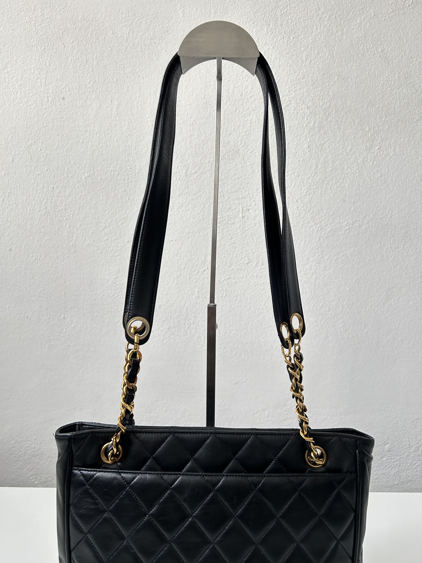 Vintage 90s chanel quilted lambskin matelasse shoulder bag