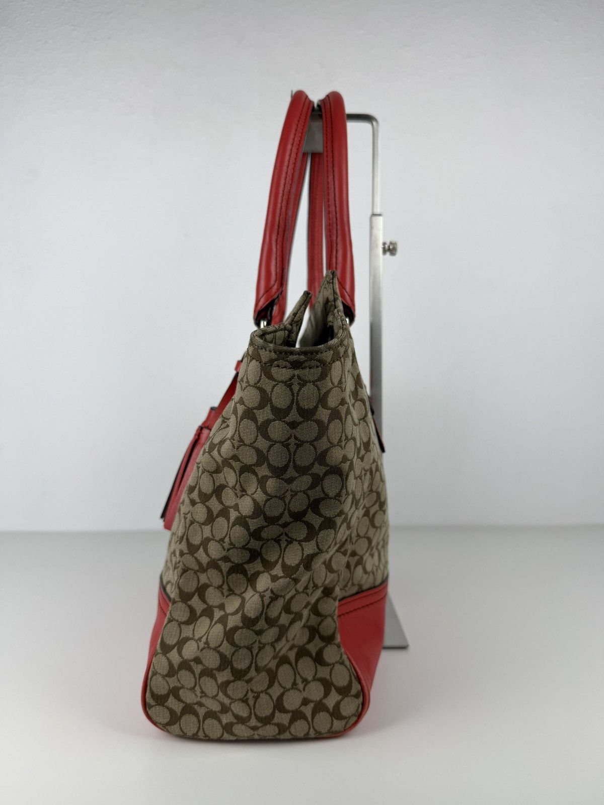 Coach legacy stripe candace carryall tote