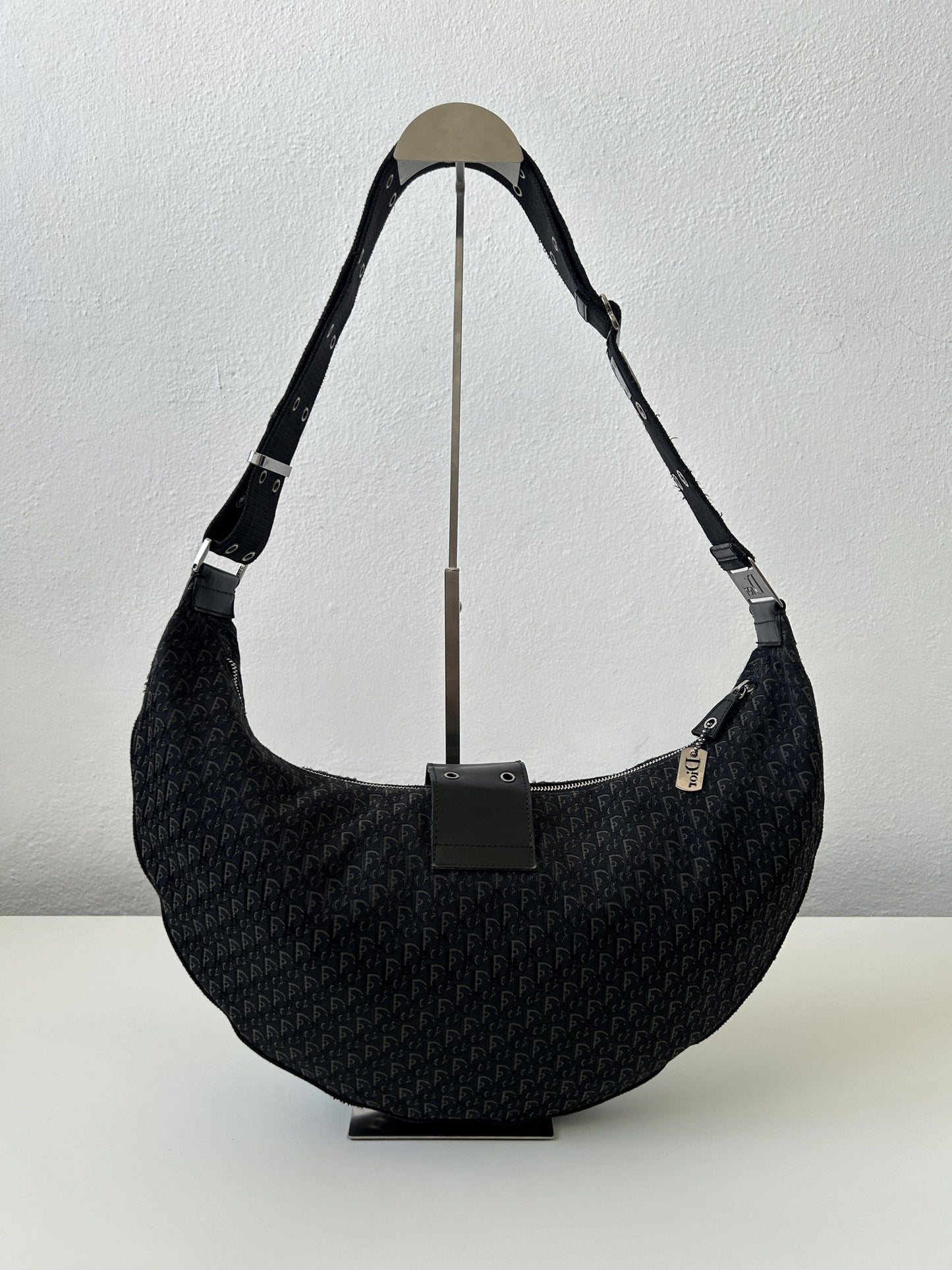 Y2k Dior street chic half moon hobo handbag