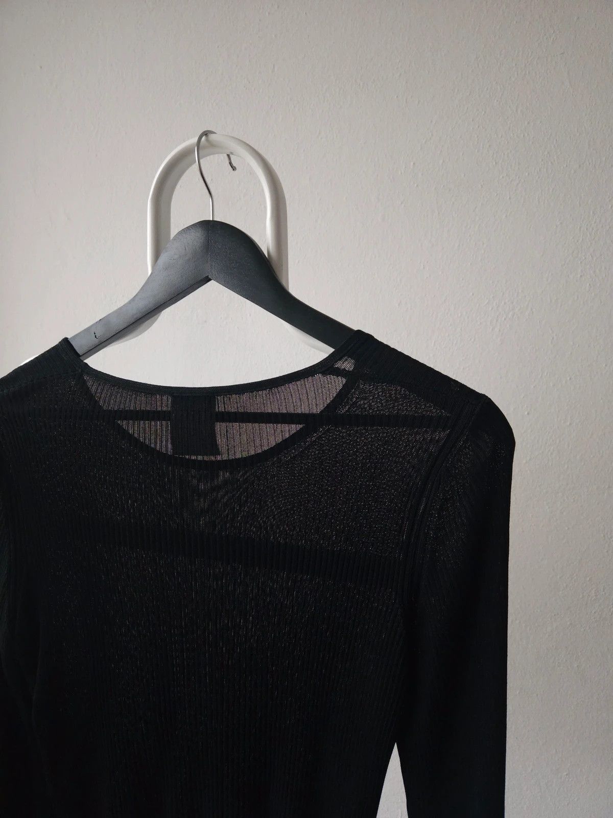 SS2001 Chanel viscose ribbed see through knit
