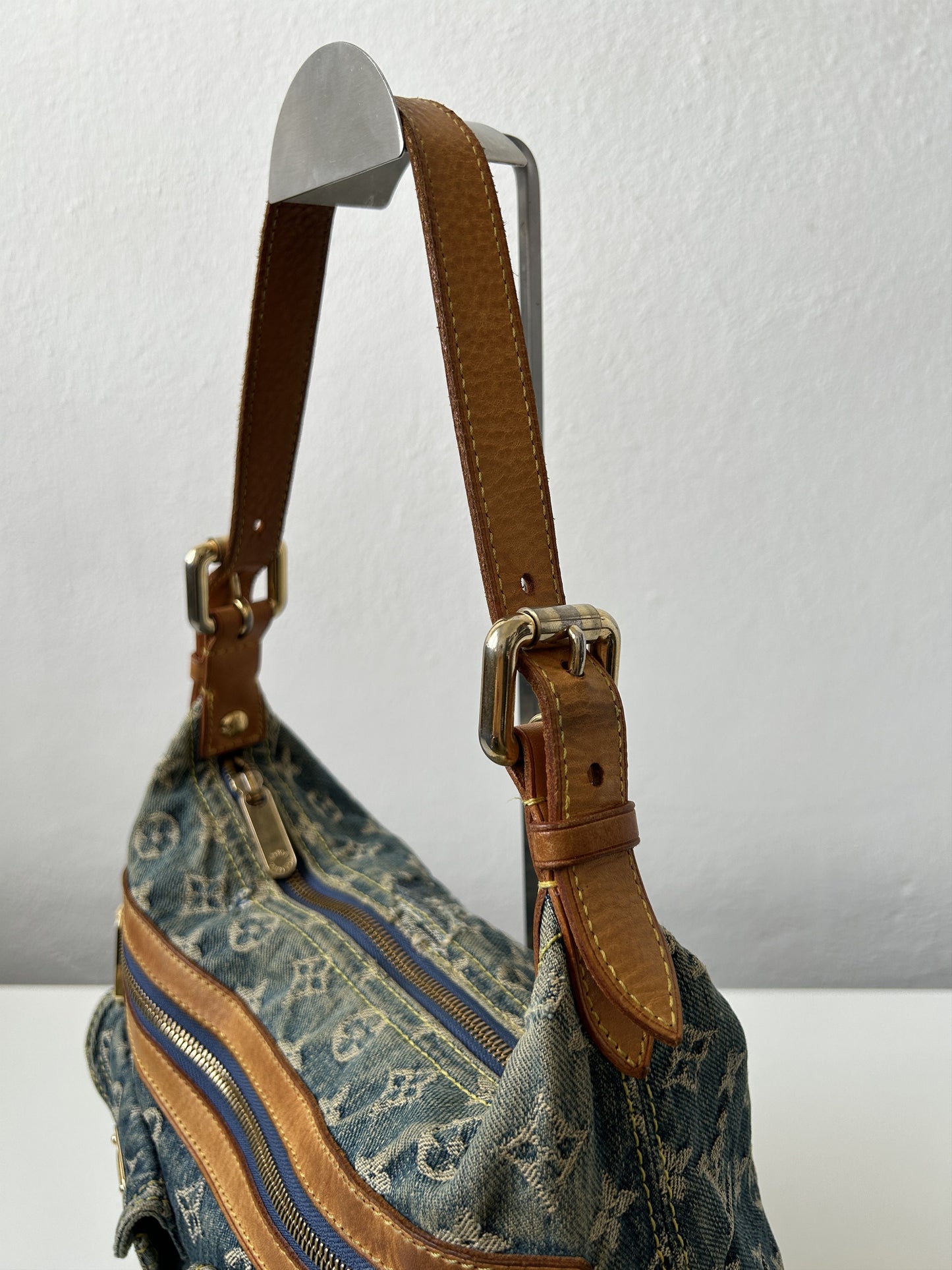 Louis vuitton monogram denim baggy PM handbag