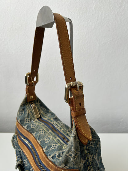 Louis vuitton monogram denim baggy PM handbag