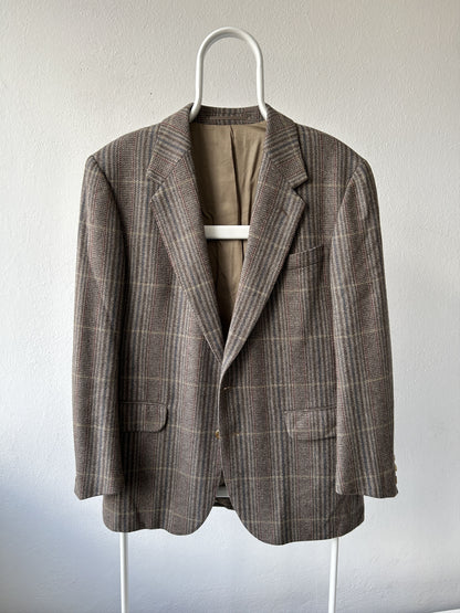 Vintage handmade checkered cashmere blazer