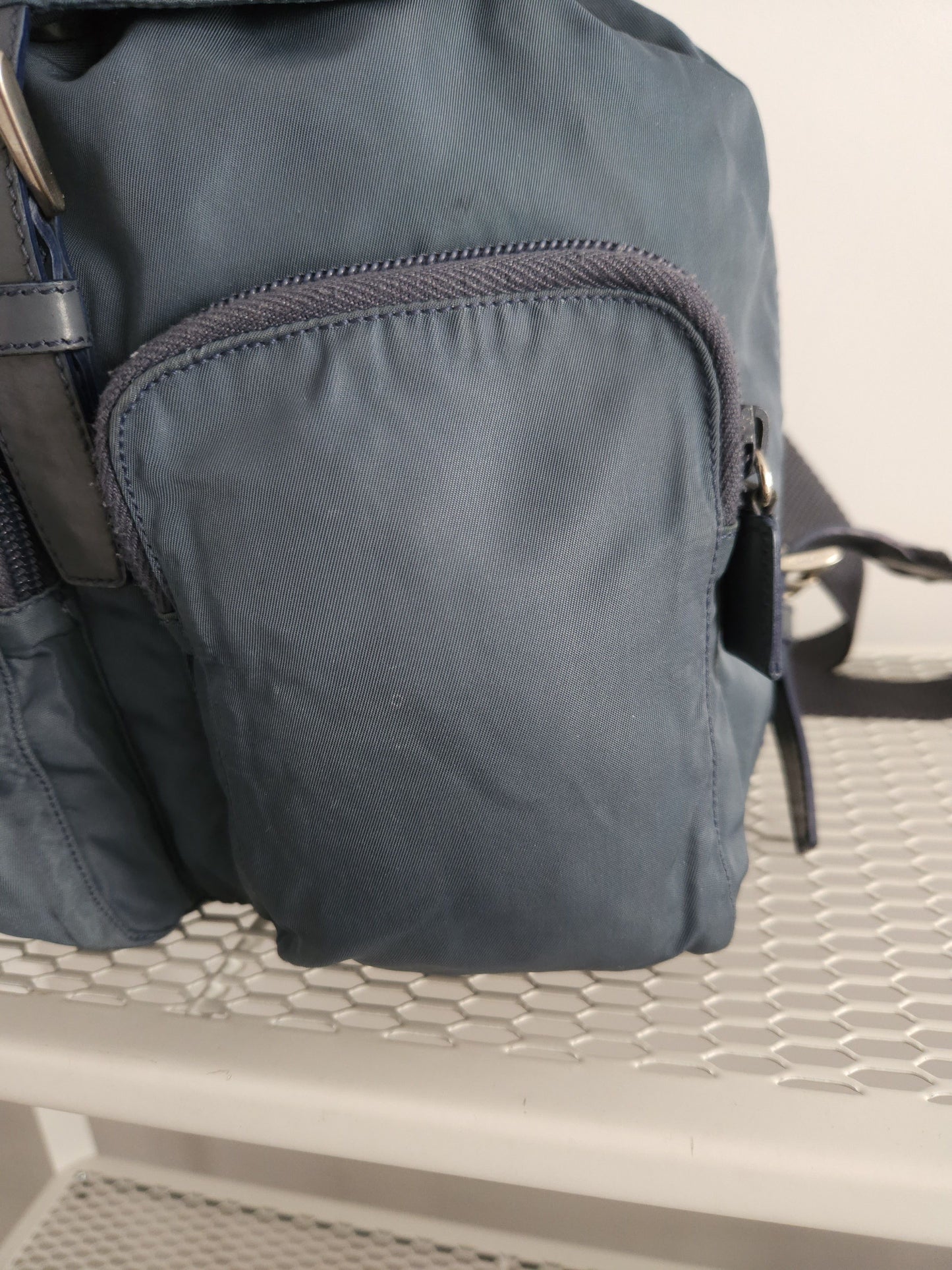 Vintage 90s Prada nylon triangle logo mini cargo backpack