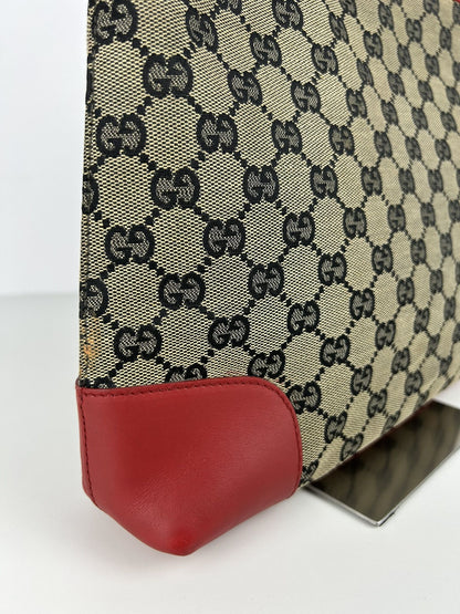 Vintage y2k Gucci monogram canvas and leather shoulder bag