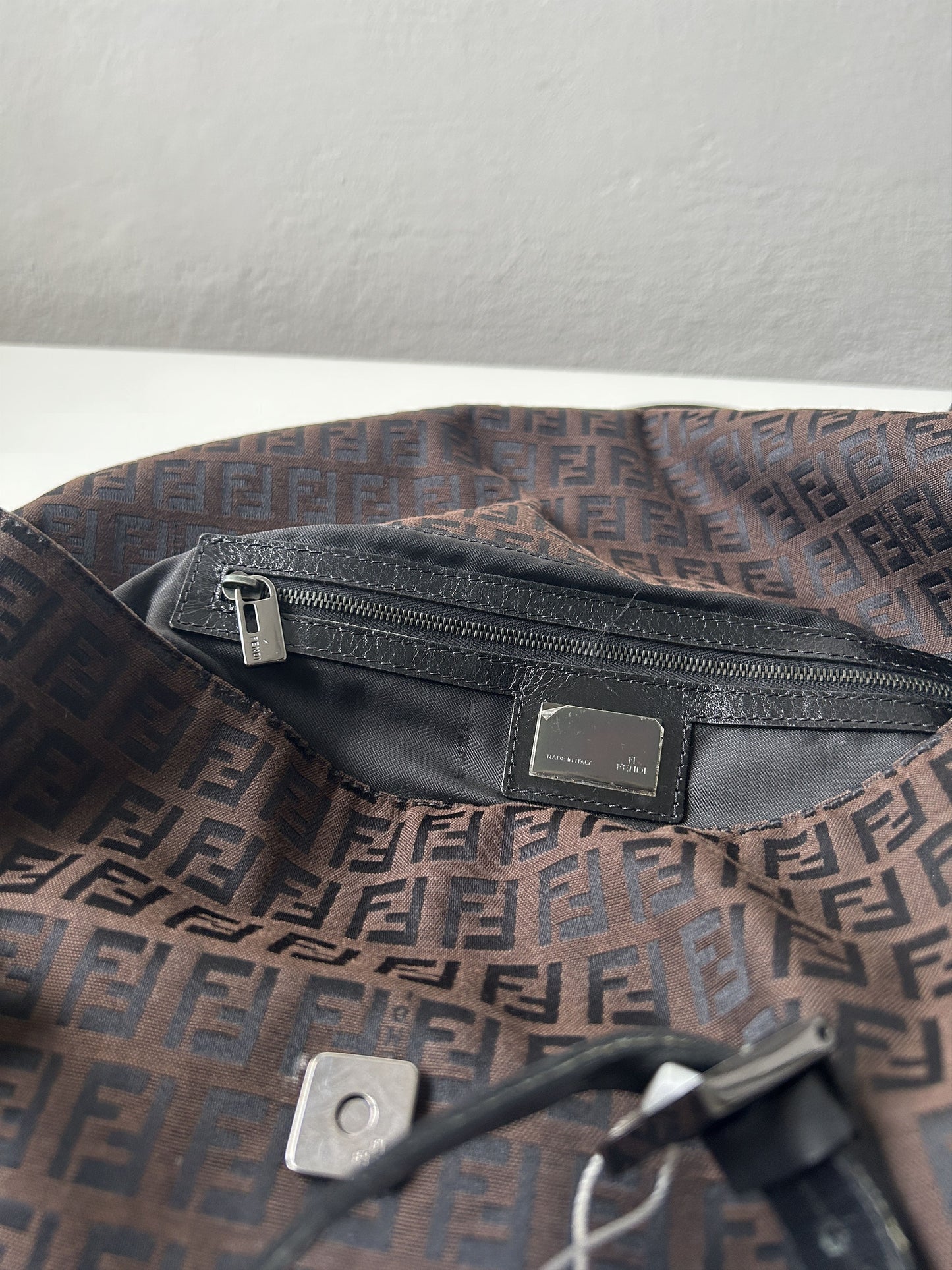 Fendi zucchino monogram canvas handbag