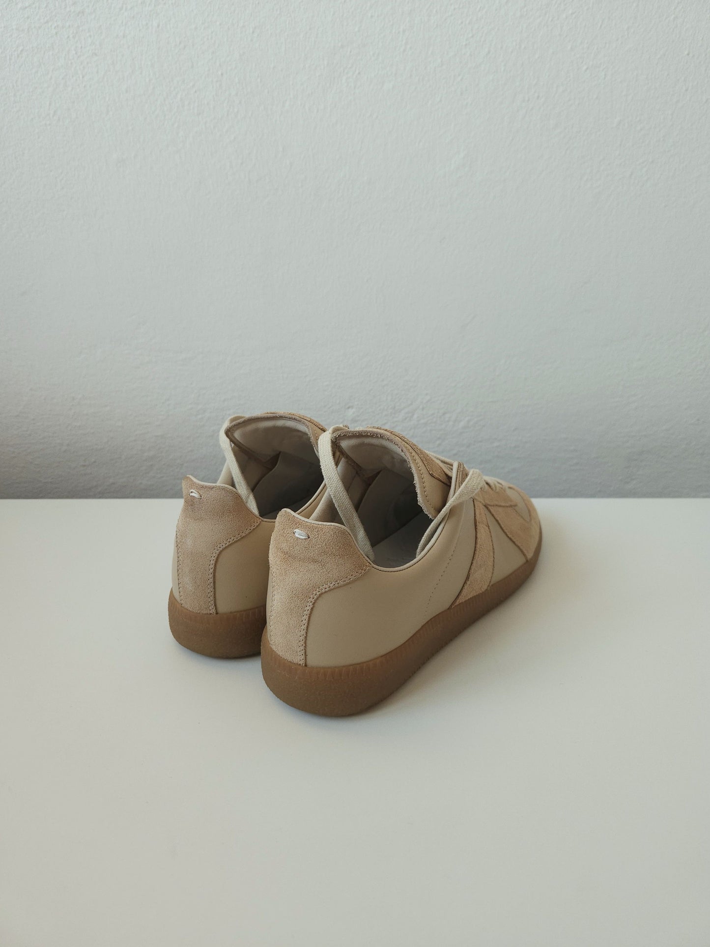 Maison Margiela replica sneakers in dusty pink/ beige