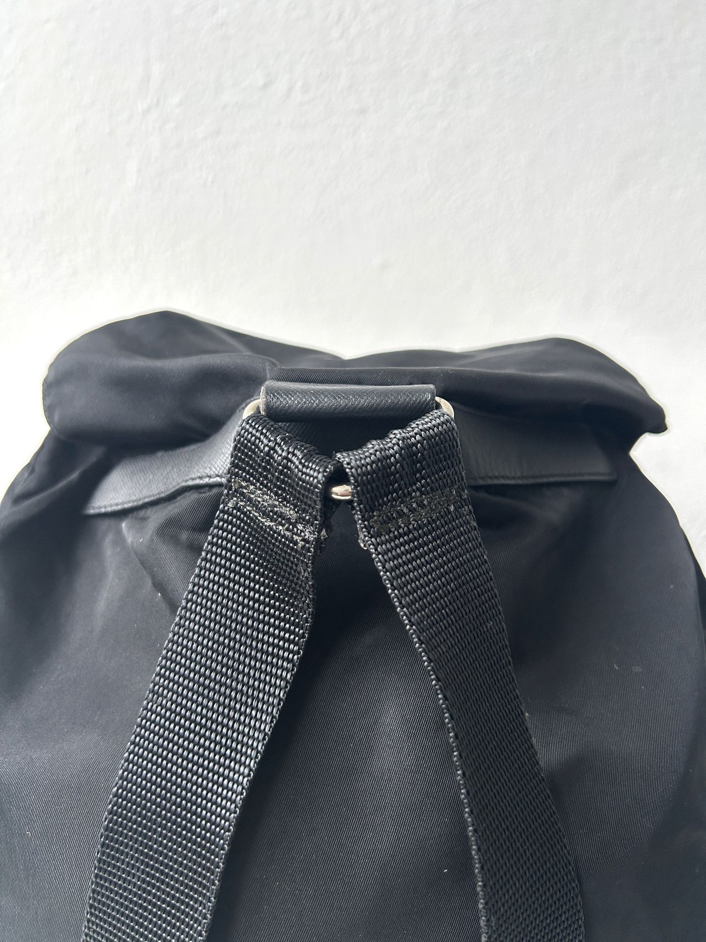 Vintage Prada nylon triangle logo cargo backpack
