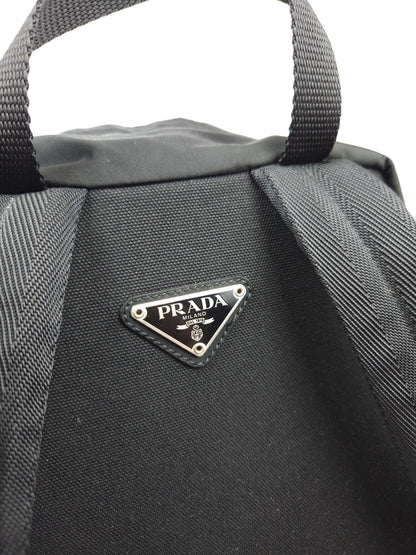 Prada triangle logo nylon multipocket backpack