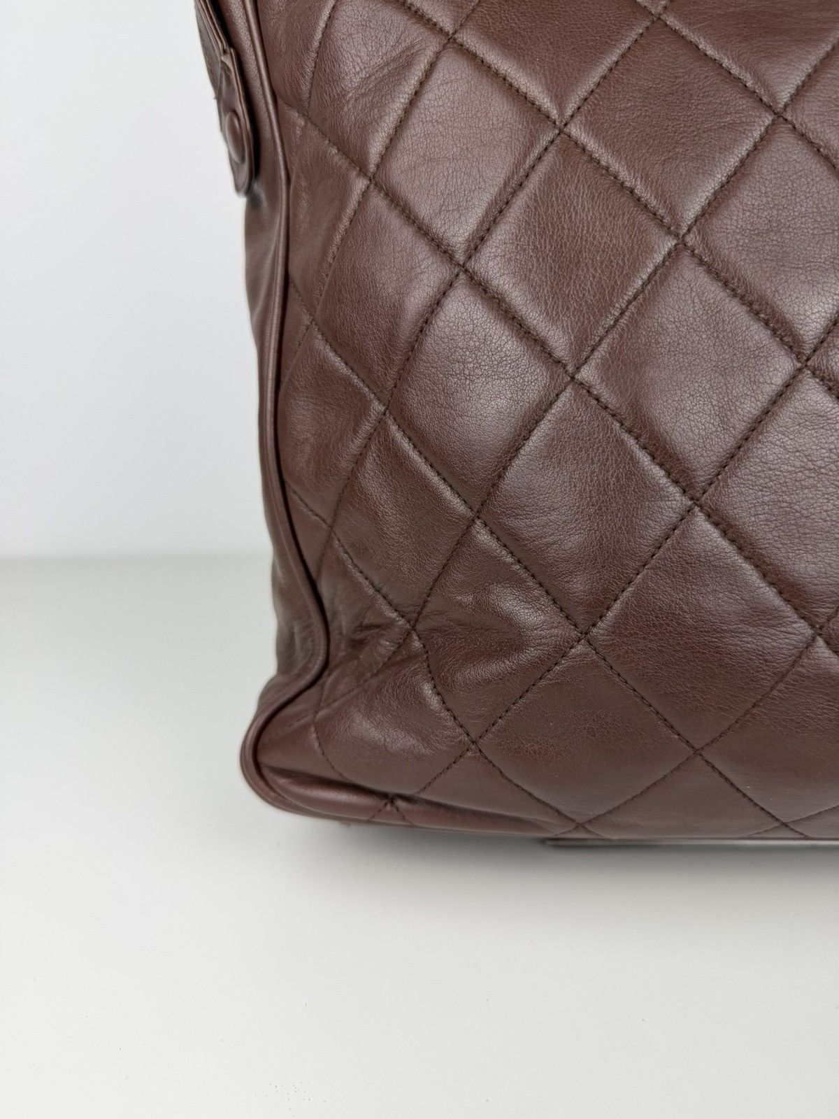 1996 Chanel CC turnlock matelasse quilted lambskin tote