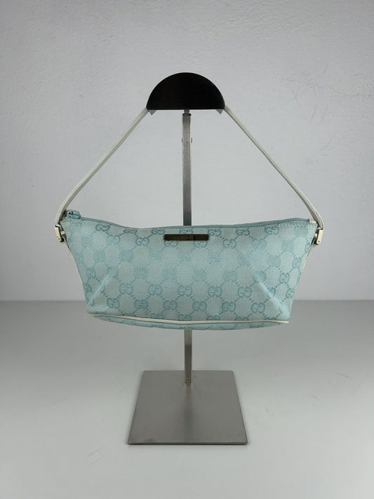 Vintage y2k Gucci monogram canvas boat bag pochette