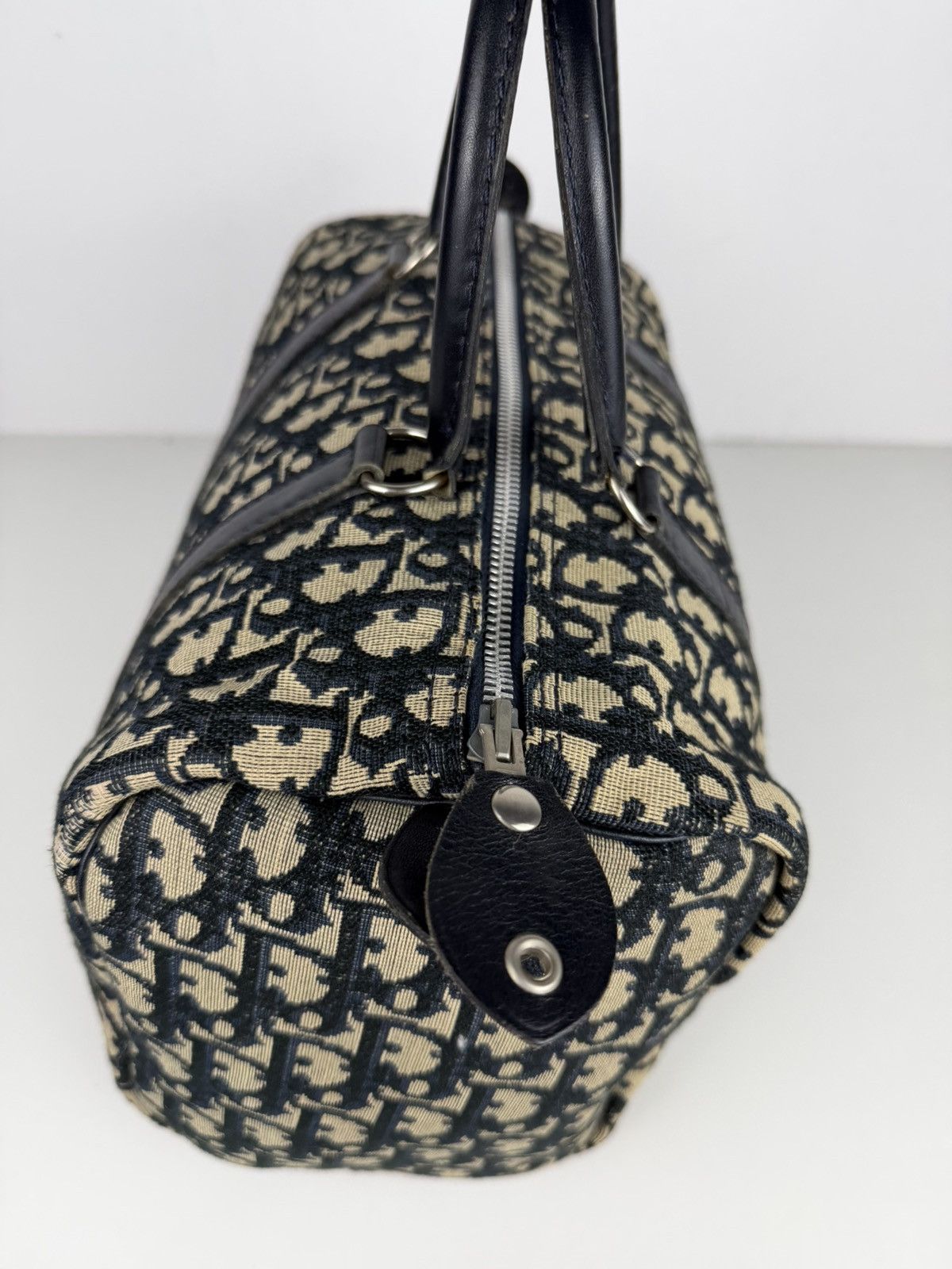 Vintage 80s Dior trotter oblique monogram mini Boston bag