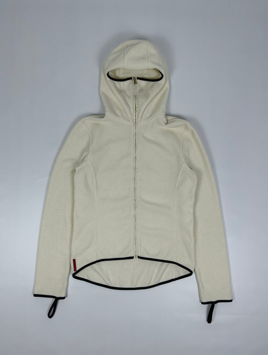 Vintage y2k archive prada sport red tab ninja hooded fleece