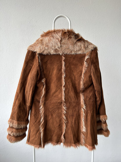 Vintage suede short penny lane/ afghan coat