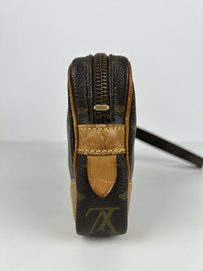 Vintage 80s Louis Vuitton marly dragonne monogram wristlet clutch bag