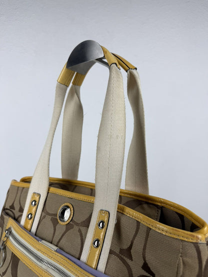 Coach signature daisy tote bag