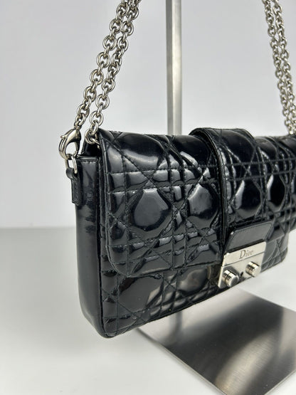 Miss Dior Promenade cannage patent leather handbag woc