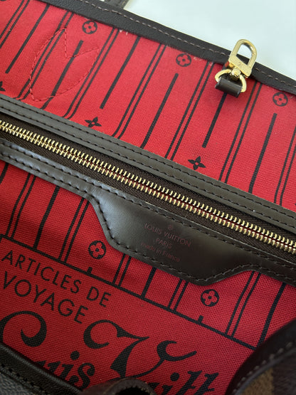 Louis vuitton damier ebene neverfull GM tote bag